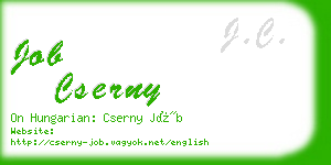 job cserny business card